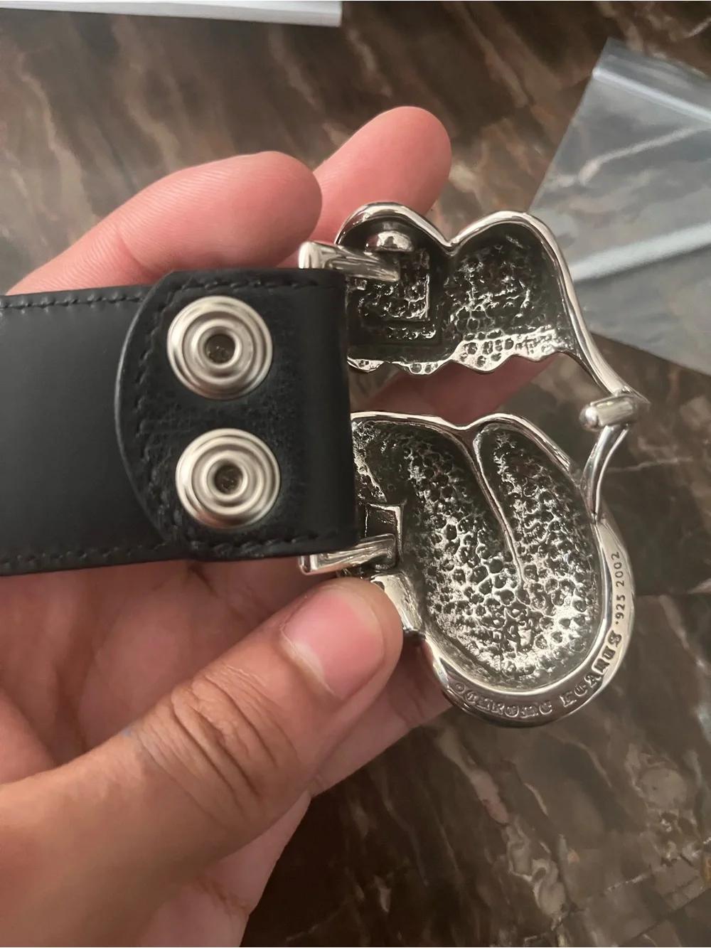 Chrome hearts silver rolling stones Tounge vintage belt